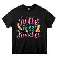 Black little miss kindergarten Heavy Core Tee - Zillion Design Studio