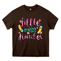 Chocolate Brown little miss kindergarten Heavy Core Tee - Zillion Design Studio