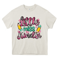 Cream little miss kindergarten Heavy Core Tee - Zillion Design Studio