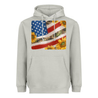 Moon Dust american flag sunflowers and canouflage print veteran mousepad Heavyweight Hoodie - Jasminsmagicworld