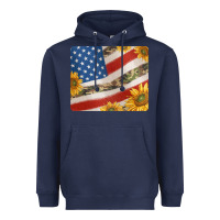 Navy american flag sunflowers and canouflage print veteran mousepad Heavyweight Hoodie - Jasminsmagicworld