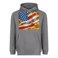 Storm american flag sunflowers and canouflage print veteran mousepad Heavyweight Hoodie - Jasminsmagicworld