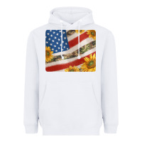White american flag sunflowers and canouflage print veteran mousepad Heavyweight Hoodie - Jasminsmagicworld