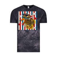 Cloud Black mullet eagle seamless pattern Vintage Tee - BundleAndBundleShop