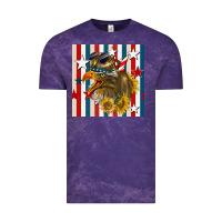 Cloud Purple mullet eagle seamless pattern Vintage Tee - BundleAndBundleShop