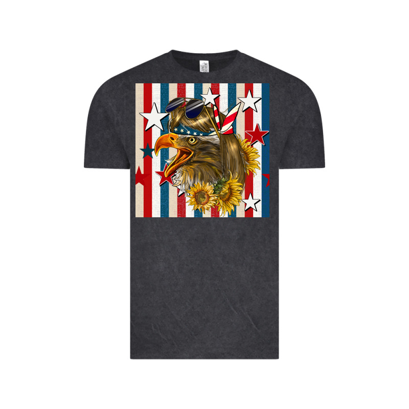 Mullet Eagle Seamless Pattern Vintage Tee by BundleAndBundleShop | Teevron