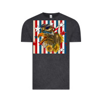 Vintage Black mullet eagle seamless pattern Vintage Tee - BundleAndBundleShop