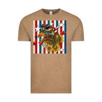 Vintage Coffee mullet eagle seamless pattern Vintage Tee - BundleAndBundleShop
