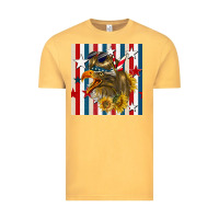 Vintage Mustard mullet eagle seamless pattern Vintage Tee - BundleAndBundleShop