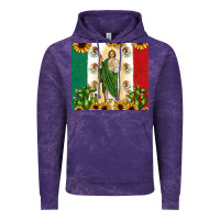 Cloud Purple San Judas with Mexican Flag Vintage Hoodie - JahusDesignShop