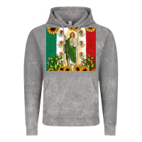 Cloud Rock San Judas with Mexican Flag Vintage Hoodie - JahusDesignShop