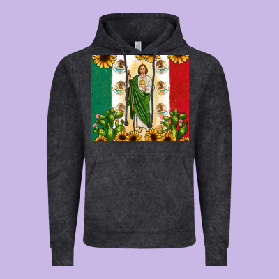 San Judas With Mexican Flag Vintage Hoodie Designed By Jahusdesignshop