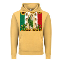 Vintage Mustard San Judas with Mexican Flag Vintage Hoodie - JahusDesignShop