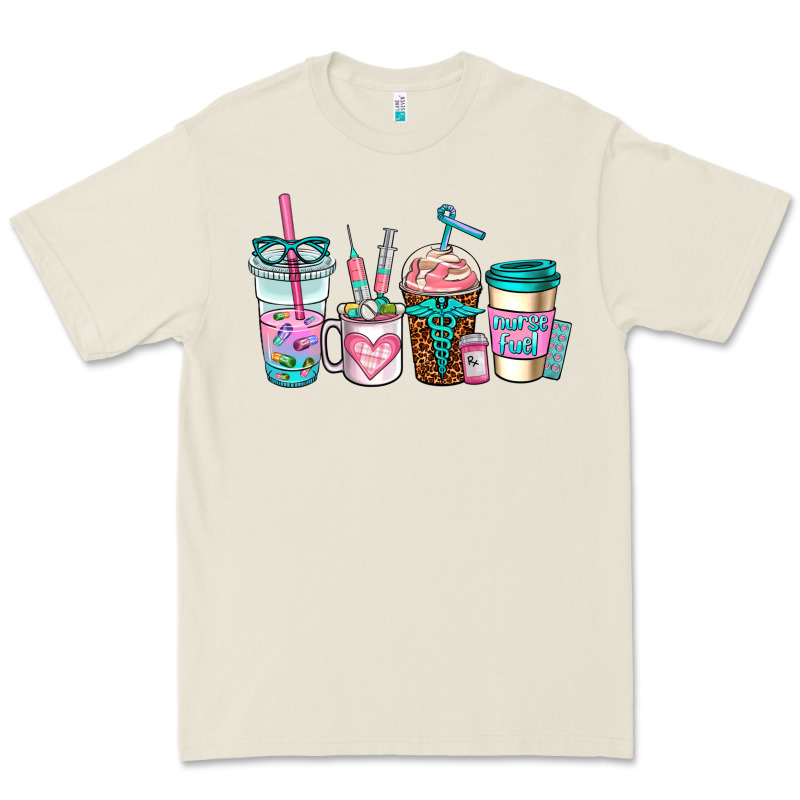 Nurse Fuel Coffee Cups Premium Tee by AdoDesignShop | Teevron