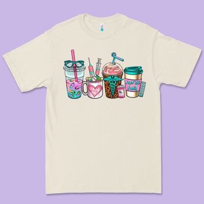 Nurse Fuel Coffee Cups Premium Tee Designed By Adodesignshop