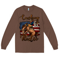 Chestnut Cowboy Up Rodeo Bucking Bronco Long Sleeve Tee - Jasminsmagicworld