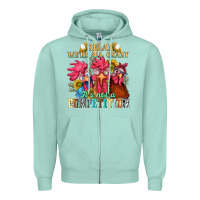 Seafoam relax were all crazy its not a competition Zipper Hoodie - NancyCooperArtShop