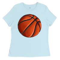 Baby Blue basketball Ladies Tee - texasbilliewilder