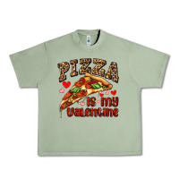 Oil Green pizza is my valentine Urban Heavy Tee - AdoDesignShop