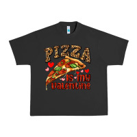 Pigment Black pizza is my valentine Urban Heavy Tee - AdoDesignShop