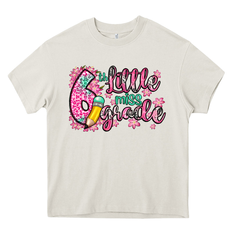 Little Miss 6th Grade Heavy Core Tee by Zillion Design Studio | Teevron