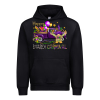 Black Happy Mardi carnival with truck Urban Hoodie - HowdyJamesFarm