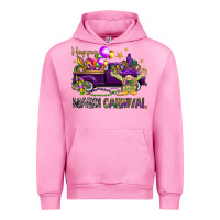 Fuchsia Pink Happy Mardi carnival with truck Urban Hoodie - HowdyJamesFarm
