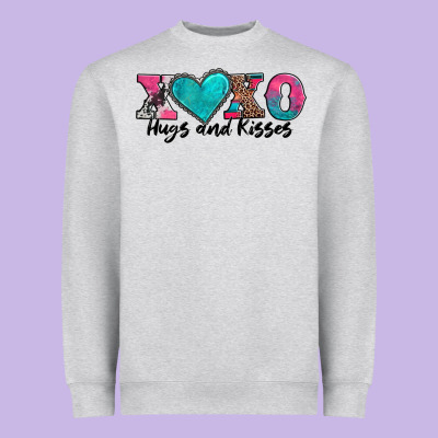 Xoxo Hugs And Kisses Valentines Day Heavyweight Sweatshirt Designed By Adodesignshop