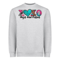 Heather Grey xoxo hugs and kisses valentines day Heavyweight Sweatshirt - AdoDesignShop