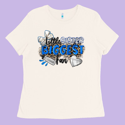 Little Sister Biggest Fan Volleyball Ladies Tee Designed By Zillion Design Studio