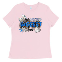Bubblegum Pink little sister biggest fan volleyball Ladies Tee - Zillion Design Studio