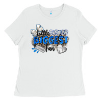 White little sister biggest fan volleyball Ladies Tee - Zillion Design Studio