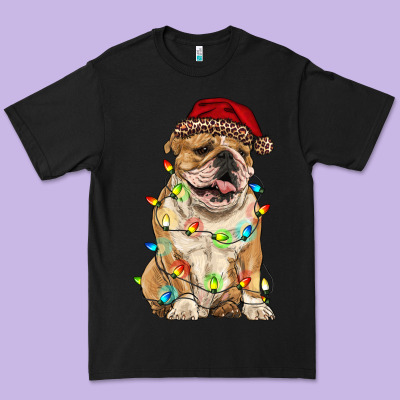 Christmas Bulldog Premium Tee Designed By Ranaportraitstore