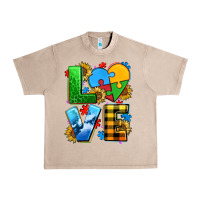 French Oak love with heart sunflower Urban Heavy Tee - AdoDesignShop