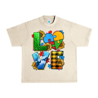 Sandshell love with heart sunflower Urban Heavy Tee - AdoDesignShop
