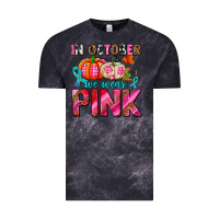 Cloud Black in october we wear pink with pumpkins Vintage Tee - AdoDesignShop