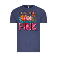 Vintage Denim in october we wear pink with pumpkins Vintage Tee - AdoDesignShop