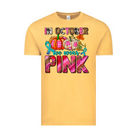 Vintage Mustard in october we wear pink with pumpkins Vintage Tee - AdoDesignShop