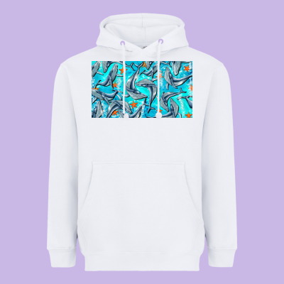 Humpback Whale  Cup Heavyweight Hoodie Designed By Barkaloodesign