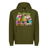 Army Green stay trippy little hippy Premium Hoodie - NancyCooperArtShop