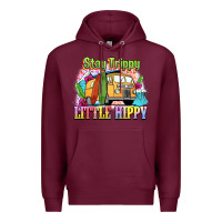 Burgundy stay trippy little hippy Premium Hoodie - NancyCooperArtShop