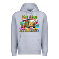 Heather Grey stay trippy little hippy Premium Hoodie - NancyCooperArtShop