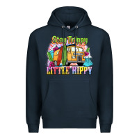 Navy stay trippy little hippy Premium Hoodie - NancyCooperArtShop