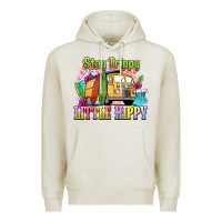 Oatmeal Heather stay trippy little hippy Premium Hoodie - NancyCooperArtShop