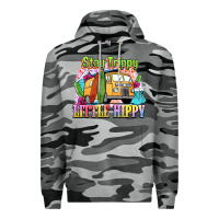 Slate Camo stay trippy little hippy Premium Hoodie - NancyCooperArtShop
