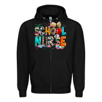 Black school nurse Zipper Hoodie - NancyCooperArtShop