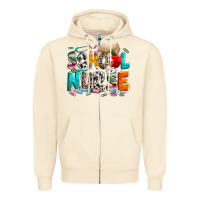 Sandshell school nurse Zipper Hoodie - NancyCooperArtShop
