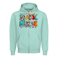 Seafoam school nurse Zipper Hoodie - NancyCooperArtShop