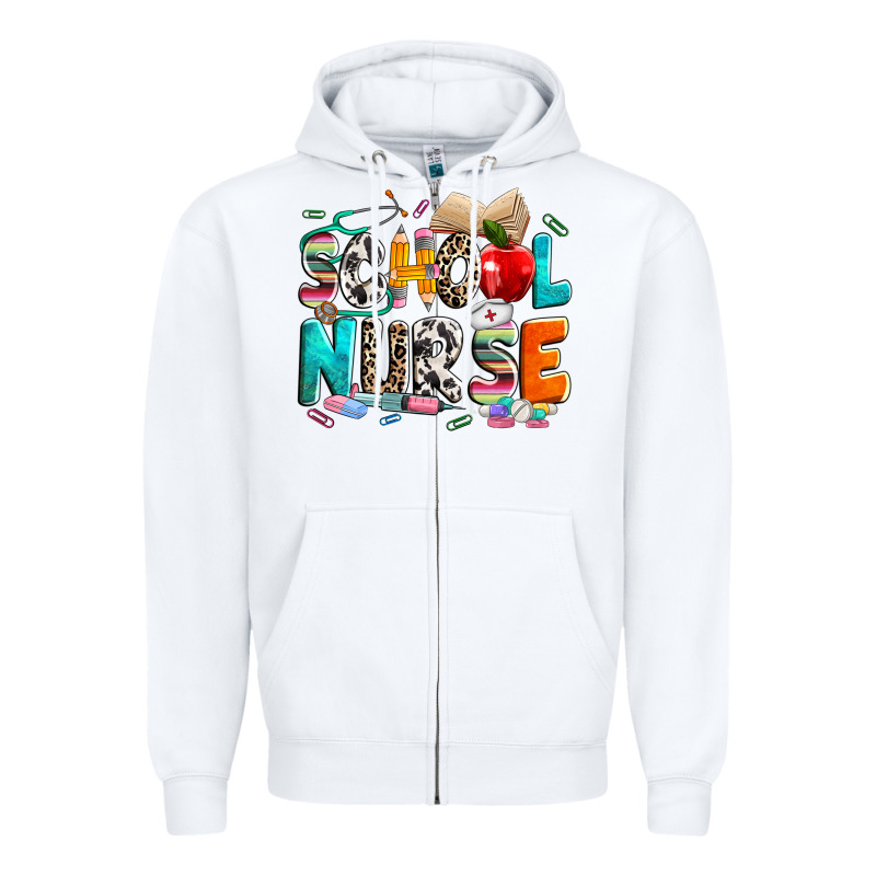 School Nurse Zipper Hoodie by NancyCooperArtShop | Teevron