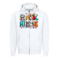 White school nurse Zipper Hoodie - NancyCooperArtShop